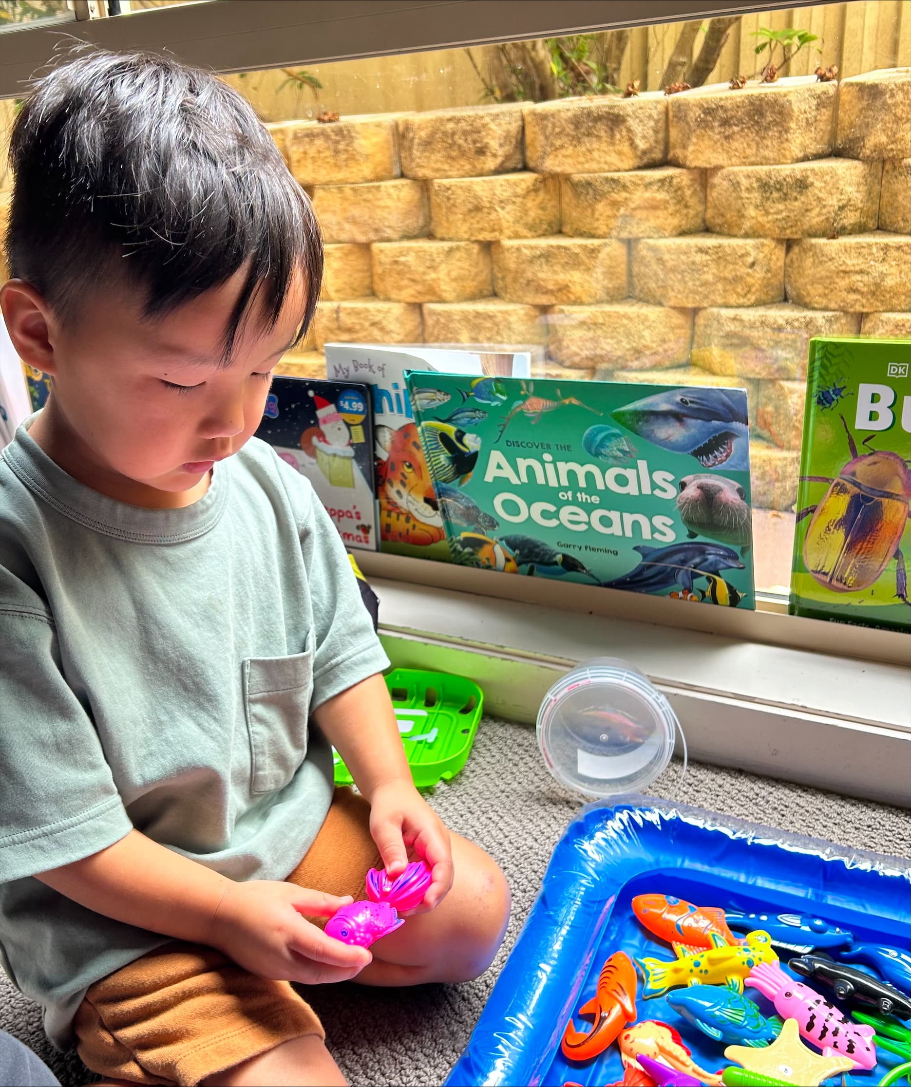 Child engaged in play-based therapy